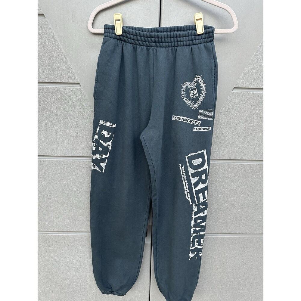 Daydreamer NWOT Gray Graphic Print Jogger Sweatpants Womens Size Small Pant
